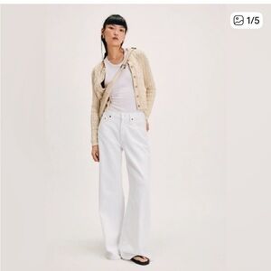 Re/Done NWT Women's White Palazzo Jeans Size 28